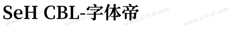 SeH CBL字体转换